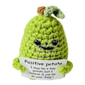 Miniatyrbild 2 av 5: Positiv Energibombe Potatis-Kram-Plush-Docka Handsydd i Ull med Kort Rolig Julgåva Heminredning Hög Kvalitet TT