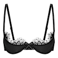 Miniatyrbillede 1 af 5: Dame 1/2 Kop Push Up Underwire Lace BH Lingeri Åben Brystkop BH Toppe Justerbar Rem Svampepolstret BH Undertøj Black C S