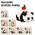 Miniatyrbild 2 av 5: Panda Byggklossar Sött Tecknat Set Pedagogisk Leksak Kompatibel med Barn Pojkar Flickor Flower