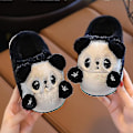 Miniatyrbild 4 av 5: Barnens tecknade panda vintertofflor plyschdjur varma bomulls skor för pojkar och flickor inomhus hushåll fluffiga tofflor 3 26-27 Inner 16.5CM