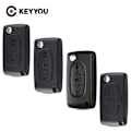 Miniatyrbilde 2 av 5: Erstatningsnøkkelskall Flip for Fiat Scudo Ulysse Passform Lancia Phedra Hu83/va2 Blad Ce0523 Ce0536 2/3/4 Knapper Fob Etui 3 Buttons HU83 CE0536