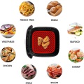 Miniatyrbillede 5 af 5: 2 stk. 8,5 tommer silikone luftfryserforinger firkantede genanvendelige luftfrysermåtter Non-Stick luftfryserforinger til luftfryserbagning dampning madlavning