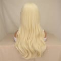 Miniatyrbilde 3 av 4: Blonde Barbie Film Cosplay Parykk Lang Bølget/rett Platinblond Hår Festrekvisitter Parykker A