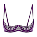 Miniatyrbillede 1 af 5: Dame 1/2 Kop Push Up Underwire Lace BH Lingeri Åben Brystkop BH Toppe Justerbar Rem Svampepolstret BH Undertøj Purple B M