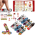 Miniatyrbild 2 av 4: 2023 Leksak Julkalender Barn Finger Mini Skateboards 24 Dagar Julkalender med Färgglada Mini Fingerboard
