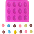 Miniatyrbillede 1 af 5: x Silikonforme til Påskechokolade - 16 Hulrum - Påskeæg, Kanin, Kurv - Non-Stick Bageform - Voks Smelteforme til Børn, Påskefest, DIY Chokolade Easter E