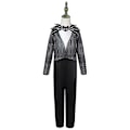 Pikkukuva 3 / 5: Lasten Jack Skellington Cosplay-hyppyasu Hieno Pukeutumisjuhla Lavalle Halloween-esitykseen Näytösasu 3-4 Years