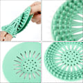 Miniatyrbilde 4 av 5: Silikon hårfilter, 4 stk. Avløpsdeksel Filter Dusj avløp