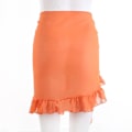 Miniatyrbillede 5 af 5: Tynd Mesh Mini Ruffle Skørt Kvinder Cover Up Tassel Kjole Bikini Badetøj Skørt Kvinder Badetøj Strandtøj Wrap Orange