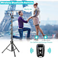 Miniatyrbillede 2 af 5: 1,6 m telefonstativ og Bluetooth selfie-stick-stativ, telefonstativ med Bluetooth-fjernbetjening