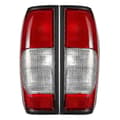 Navara D22 D23 Pickup Tail Light Pair 1997-2004 with Bulb and Wiring Harness RedClear