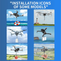 Miniatyrbilde 5 av 5: Universal RC Drone Airdrop for Drone Lastlevering Enhet Fiskeutløser System Bryllup Scene, Søk & Verktøy (1,6 pund Kapasitet)