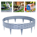 Miniatyrbillede 1 af 4: YRHOME 10 Meter Rattan Sengeside Græsmatte Kant Havehegn Rotting Sengeside Hegn Foldbar Grå Hegn