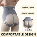 Miniatyrbilde 4 av 5: Høytaljede Bukse med Magekontroll, Kvinners Kroppformerende Fibergjenoppretting Formering Sømløs Høytaljede Mage Kroppsshapewear Khaki 1pcs 2XL