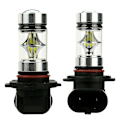 Pikkukuva 1 / 5: 2 x 6000K Super White H10 9045 9145 9140 100W 1200lm LED Sumuvalon Polttimo Projektor Ajovalo DRL