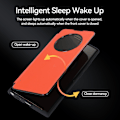 Miniatyrbillede 2 af 5: Smart Sleep/Vågn Op Funktion Visningsvindue Premium Læder Flip Etui Til Samsung Galaxy S24 Ultra/s24 Plus/24 Med Kortlomme Støttefod Red S24 Plus