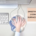 Miniatyrbillede 5 af 5: Musemåtte med håndledsstøtte, Ergonomisk gelmusemåtte, Kompatibel med bærbar computer, Smertelindrende musemåtte med skridsikker PU-base (Frodigt grønt)