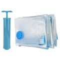 Miniatyrbild 2 av 3: 6-pack Vakuumförvaringsväska för täcke Transparent Reseväska för filtar Kläder Vakuumkomprimerad väska (vakuumförvaringsväska + handpump)