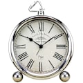 Miniatyrbilde 1 av 2: Wekity Retro Analog Bordvekkerklokke, Batteridrevet, Stille Kvartsbevegelse, HD-Glass Silver pointer
