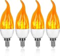 4 kpl E14 3W LED-liekit Koristeelliset valotehosteet 3 tilassa [DB]