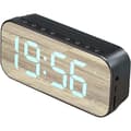 LED Mirror Alarm Clock, Digital Speaker Alarm Clock, USB Charging Digital Time Display Desk Wireless Bedside Clock for Bedroom Home Office Black Black