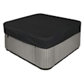 Miniatyrbillede 1 af 5: Højt holdbar og vandtæt 210d firkantet jacuzzi-dæksel - UV-beskyttelse - 218 x 218 x 30 cm (L x B x H) - Sort