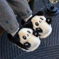 Miniatyrbilde 3 av 5: Barne-tegneserie Panda Vintertøfler, Myke Dyrevarme Bomullsko For Gutter Og Jenter Innendørs Husholdning Fluffy Tøfler a1 26-27 Inner 16.5CM