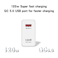 Miniatyrbilde 5 av 5: Gan Usb-lader Rask Lading 120w Qc5.0 Mobiltelefonadapter For Iphone Xiaomi Huawei Samsung Ipad Realme Oppd Oneplus Tablet only UK charger