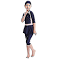 Miniatyrbild 3 av 5: Muslimsk flickbadkläder Islamisk barnkläder Blygsam Burkini Badkläder för strand Navy Blue 12-13 Years