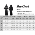 Pikkukuva 3 / 5: Unisex Aikuisten Keskiaikainen Takki Puku Munkki Huppu Takki Viitta Friar Pappi Noita Halloween Tunika Puku 3kpl Black Medium