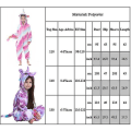 Miniatyrbild 3 av 3: Barnflickor En-dels Unicorn Pyjamas Flanell Huvad Jumpsuit Vinter Onesies Nattkläder B 6-7 Years