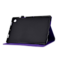 Miniatyrbild 3 av 5: Fullskyddande Tabletfodral För Samsung Galaxy Tab A8 10.5 (2021) X200 / X205 Fjärilsblommönster Tryckt PU-Läder Sömnadslinje Anti-fall T Purple