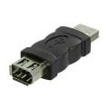 Miniatyrbild 2 av 3: 2024, Firewire IEEE 1394 6-stifts Honkontakt F till USB Hankontakt M Kabeladapter Konverterare Plugg