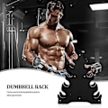 Miniatyrbillede 3 af 5: Winomo Dumbbell Opbevaringsstativ Træblad Design Dumbbell Holder 5-lags Vægtløftning Dumbbell Opbevaringsstativ