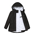 Miniatyrbillede 4 af 5: Vinterjakke til kvinder med varm sherpafoer - Tyk Parka med hætte - Sort Black XL