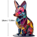 Miniatyrbillede 5 af 5: Farverige Dyr Ornament Bordplade Akryl Dekoration Hjem Dekoration, Moderne Stil Dyr Figur Dekorative Ornamenter Til Soveværelse Lion