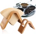 Coffee Filter Holder, Filter-Free, Made from Renewable Bamboo and Wood.