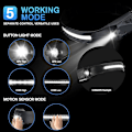 Miniatyrbilde 2 av 5: 9000lm Super Lys Hodelykt med COB Spotlight, Vanntett, Bevegelsessensor, Arbeidslys, Lommelykt, USB Ladbar