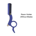 Miniatyrbillede 4 af 5: Straight Edge Barber Razor Skægbarbering Tommelfinger Rustfrit Stål Blads Holder Blue