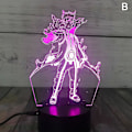 Miniatyrbillede 3 af 5: 3D Natlys Naruto Team Uzumaki Naruto Sasuke Sakura Figur Led Natlampe G
