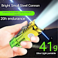 Miniatyrbillede 2 af 5: Tre-øjet Monster Mini Lommelygte, Genopladelig Led Lommelygter Høj Lumen Black