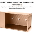 Miniatyrbilde 4 av 5: Bakeform for Pullman-brød med lokk, brødform med lokk, rektangulær for ovn, deigrom