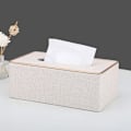 Miniatyrbillede 5 af 5: PU læder kosmetisk tissue box tissue box tissue box til kontor/hjem apricot