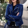 Miniatyrbillede 3 af 5: Solid Efterårs Kvinder Cykeljakke Kunstlæder Overtøj Lynlås Outfit Forår Efterår Kvinder Mode Kort Tynd Kvinde Jakke Frakke Hurtig Style A Blue M