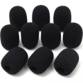Miniatyrbillede 3 af 5: 100 stk. Mikrofon Headset Grill Vindskærm Svampe Skum Sort Mic Dæksel 30mmx8mm