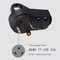 Miniatyrbilde 3 av 5: Tt-30p RV Erstatning Hannkontakt 125v 30 Amp Med Frakoblingshåndtak Svart