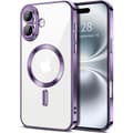 iPhone 17 Case - Metallic Case with Magnetic Compatibility, Slim Design - Purple purple