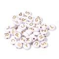 Miniatyrbillede 5 af 5: 100/200/300 stk. 7mm Akryl Farverige Vokaler Enkle Bogstaver Runde Flade Perler DIY Hjemmelavet Halskæde Armbånd Smykker Tilbehør Tilfældig Mix2 Random Mix2 200pcs