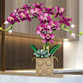Miniatyrbillede 4 af 5: Orkidé Blomster Byggeklodser | Blok Konstruktion Blomster | Voksen Blomster - Klodser - Without box 89002
