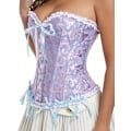 Miniatyrbilde 2 av 5: Kvinners Blonderingkorsett Elegant Bryst Midje Shapewear Court Style Shaper med Stropper Detalj blue M